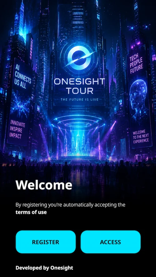 Onesight Events app — login