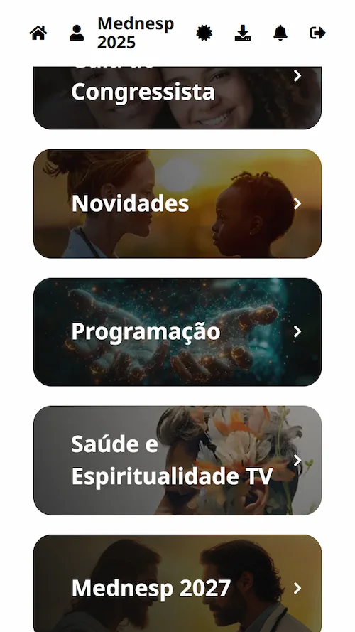 Onesight Events app — home